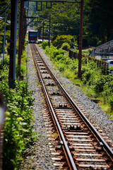 Obraz premium railroad tracks in the countryside