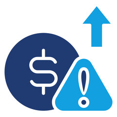 Overbudget Blue Color Icon