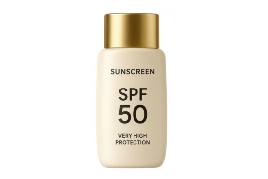Sunscreen lotion bottle spf 50 very high uv protection