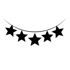 Celebrate success with a festive garland of sparkling stars, perfect for parties, awards, and achievements, adding a touch of magic and joy.