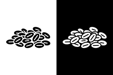Stylish Cumin Spice Icon. Black and White Silhouette Vector for Natural Food Design