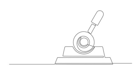 Lever animation continuous one line drawing, Lever Outline Icon, Vector illustration, Lever icon set, vector illustration on white background, Full length animation illustration. High quality. minimal