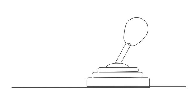 Lever animation continuous one line drawing, Lever Outline Icon, Vector illustration, Lever icon set, vector illustration on white background, Full length animation illustration. High quality. minimal