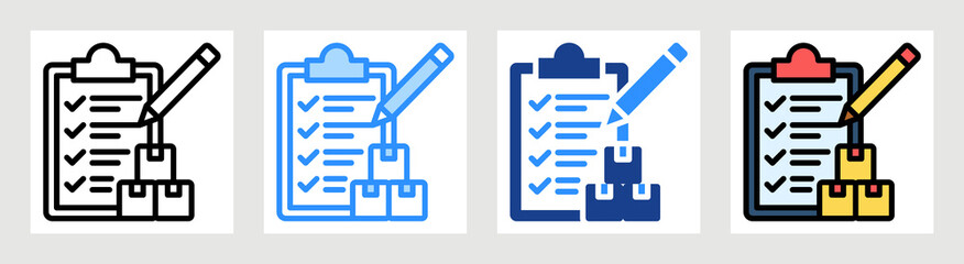 Inventory Check Icon Collection Set Multiple Style