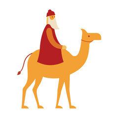 vector art of camel cartoon character