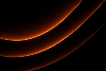 Radiant Orange Light Waves on Dark Minimalist Background