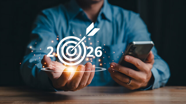 Businessman's hand touching a digital screen with a social network icon representing global business communication