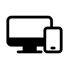 Monitor and Phone Icon