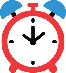 Retro alarm clock time reminder morning wake up vector