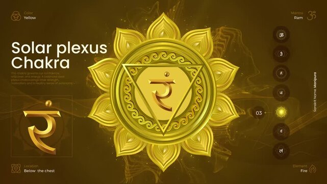 Solar Plexus Chakra Motion - Yellow Manipura Energy Balance Meditation Video