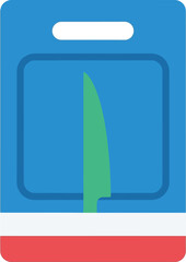 Kitchen knife in protective plastic packaging vector