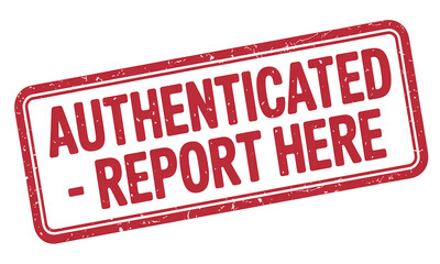 Red rubber stamp authenticated report here image