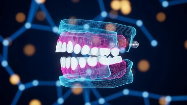 Digital holographic dental jaw teeth gums anatomy