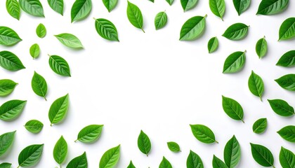 Lush green foliage isolated on clean white background fresh green foliage isolated on white showcasing natural beauty for various applications