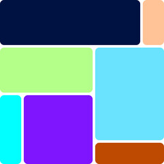 Bento grid multi color illustration