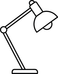 Desk Lamp Line Art Transparent Background