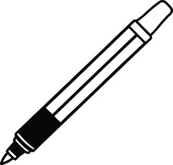 marker set line art transparent background