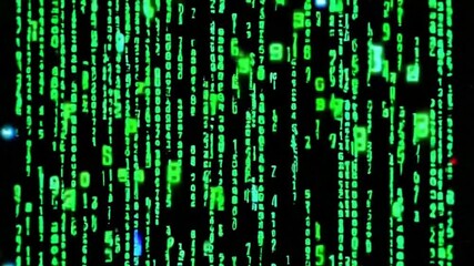 Rain of Numbers Seamless Looped Animation - Powered by Adobe