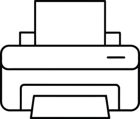 Printer line art transparent background