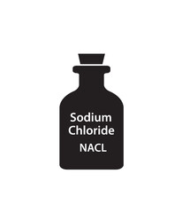Laboratory glass with NaCL	