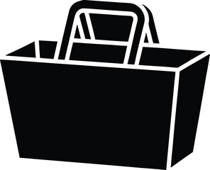 School supply caddy line art transparent background