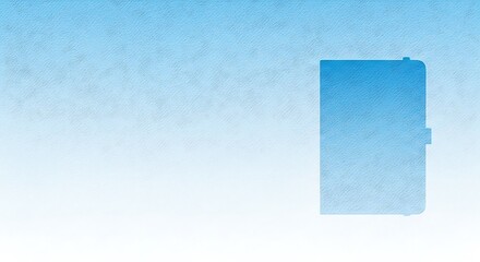 하늘색 배경에 깔끔하게 배치된 다이어리, 부드러운 파스텔톤으로 표현하다