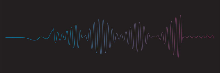 Sound line wave music audio icon one art voice continuous hand. Wave podcast line sound soundwave noise sketch drawn drawing doodle outline recording frequency vocal waveform microphone