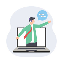 Client support and satisfaction focus Illustration 
