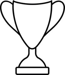 Trophy line art transparent background
