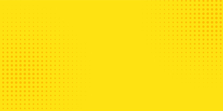 Dots comic yellow background raster gradient halftone, stock vector illustration disign