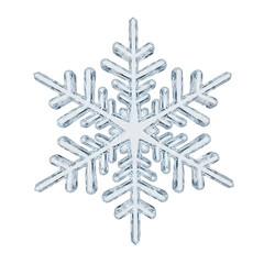 Stunning crystal snowflake sparkles with winter magic