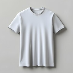 Front view of a blank white short-sleeved shirt for mockup