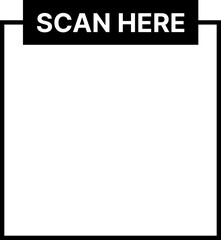 Black scan here frame