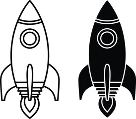 space rocket vector illustration