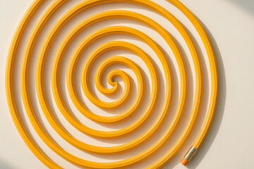 Creative Spiral – Pencils in Artistic Composition