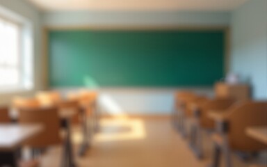 blur image background of classroom. Ai Generated Images. High quality