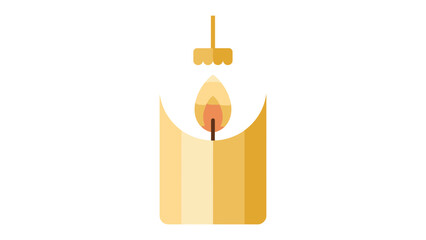 Burning Candle: A simple illustration of a lit candle, radiating warmth and serenity with its flickering flame.