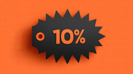 Eye-catching 10 percent discount tag design for amazing sales promotions and special offers