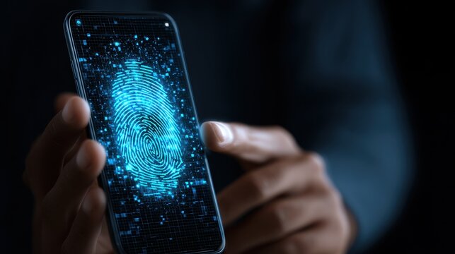 Digital identity and cybersecurity in banking using smartphone fingerprint technology for secure transactions and personal protection