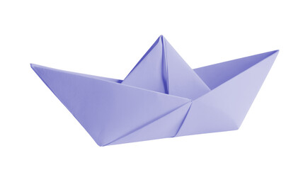 paper boat on white background.