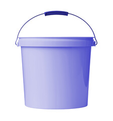 purple bucket isolated on white background.