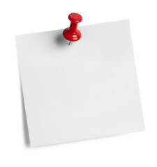 blank note with red push pin