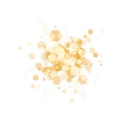 Shining bokeh isolated on transparent background. Christmas concept. illustration design.