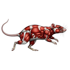 Rat anatomy llustration design.