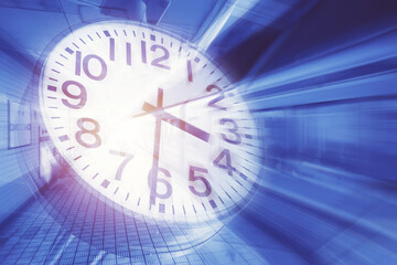 Fast speed times clock. Business working hours. Transport time moving urgent concept