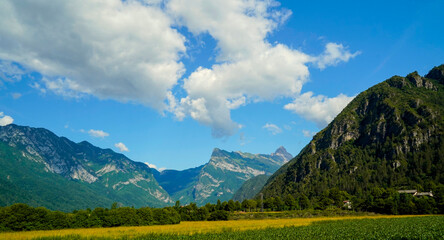 Paesaggi sul sentiero del Campanile di Val Montanaia nel Parco delle Dolomiti Friulane, Cimolais,...