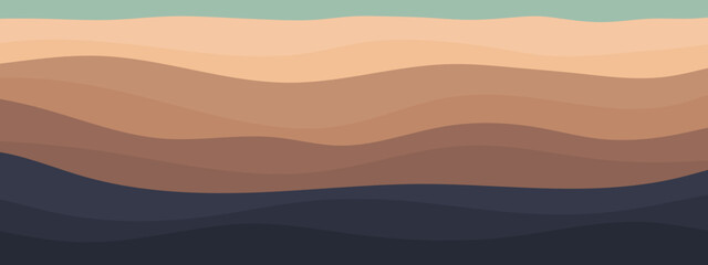 Geological subsurface. Layered of rock and organic strata. Underground oil and gas