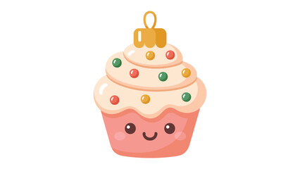 Festive cupcake ornament: A charming and delightful cupcake ornament, meticulously designed with delicate frosting, and colorful sprinkles, perfect for adding a touch of sweetness to holiday décor.
