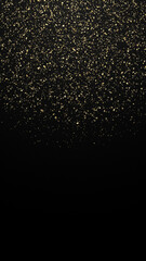 Luxurious golden sparkle on black gradient background perfect for Christmas
