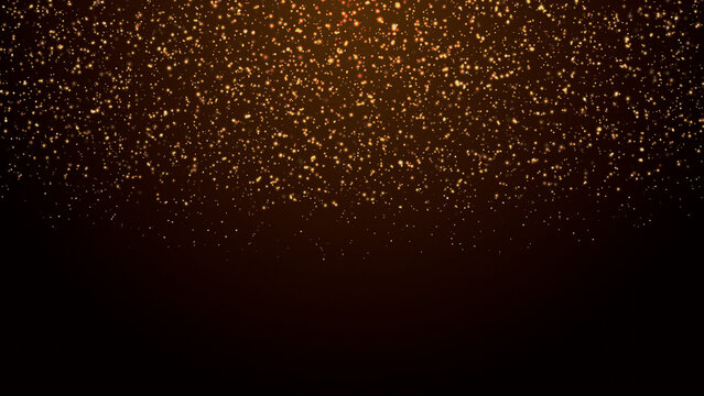 Luxurious golden sparkle on brown gradient background perfect for Christmas
